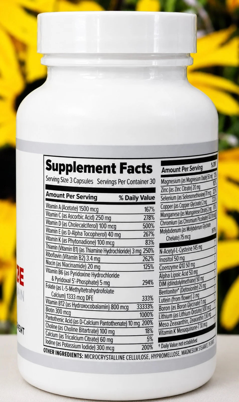 10X Health Optimize Methylated Multivitamin 90 Capsules | Advanced Daily Vitamin & Mineral Supplement