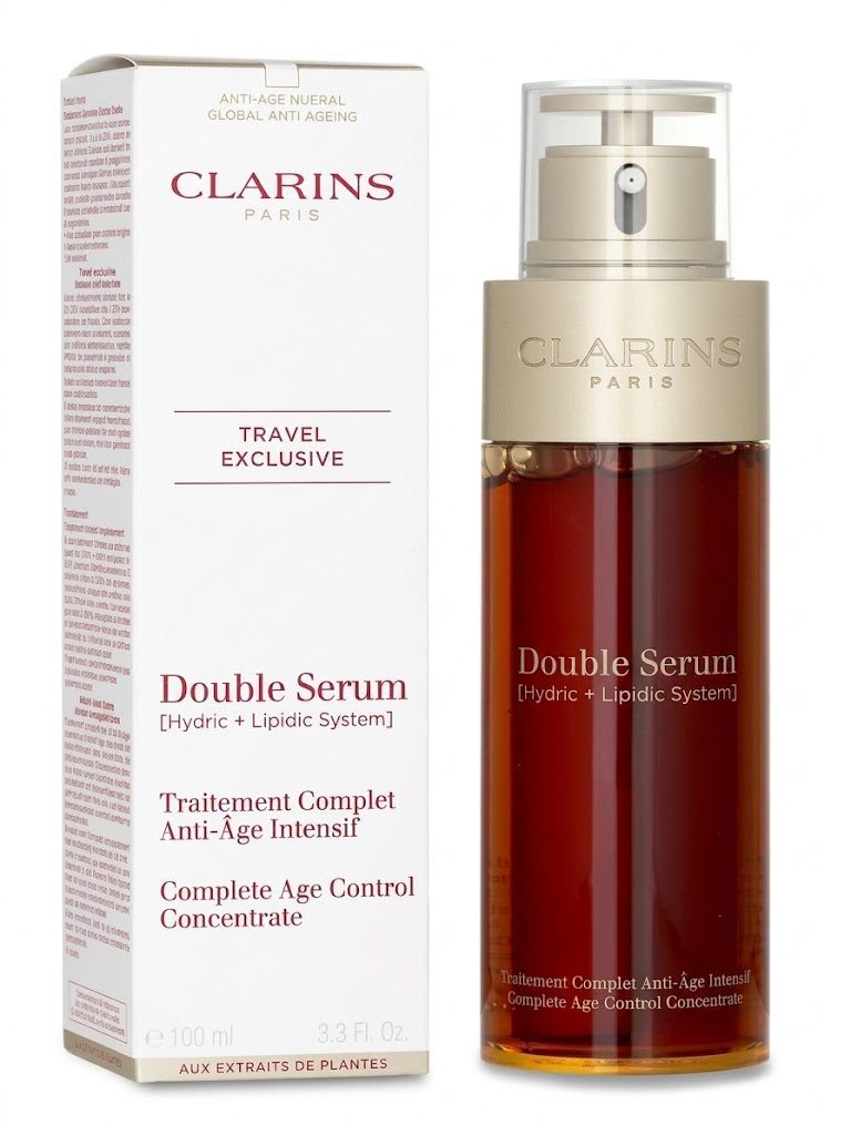 Clarins Double Serum 100ml / 3.3oz – Hydric + Lipidic System