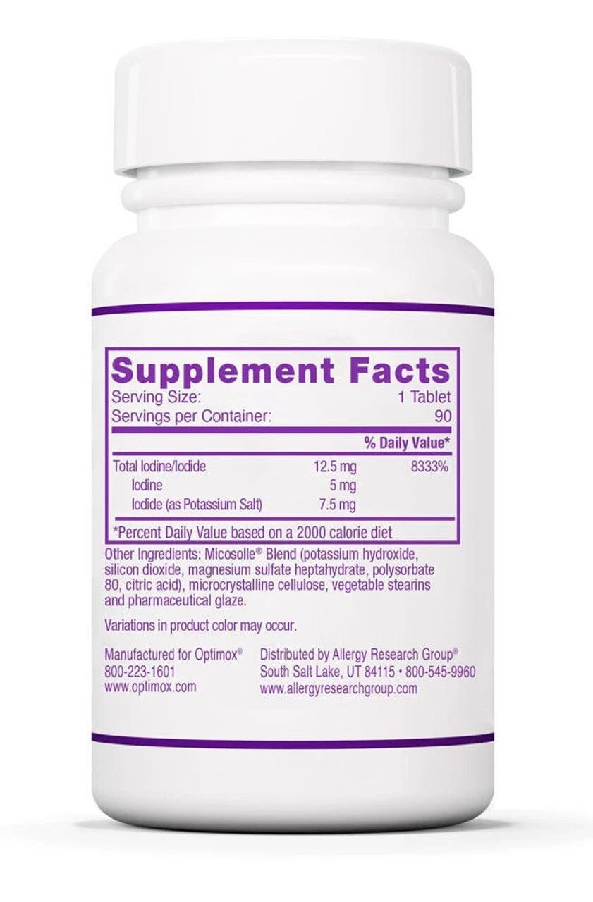 Optimox Iodoral IOD 12.5 High Potency Iodine Potassium Iodide – 90 Tablets