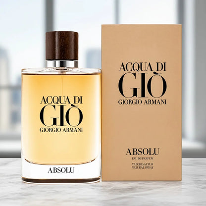 Acqua Di Gio Absolu by Giorgio Armani Eau de Parfum Spray for Men 4.2 oz 125 ml – New in Box