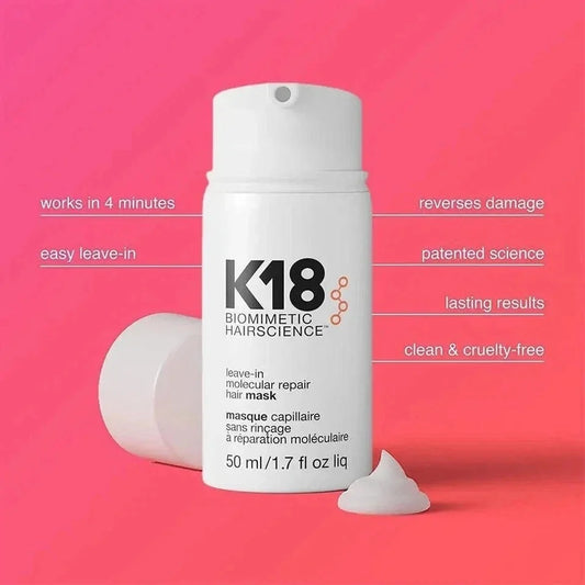 K18 Biomimetic Hairscience Leave-In Molecular Repair Hair Mask 50ml / 1.7 fl oz | Repairs Damaged Hair