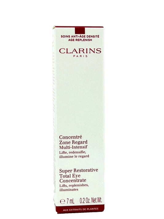 Clarins Super Restorative Total Eye Concentrate 0.2 oz / 15ml Anti-Aging Eye Cream New In Box