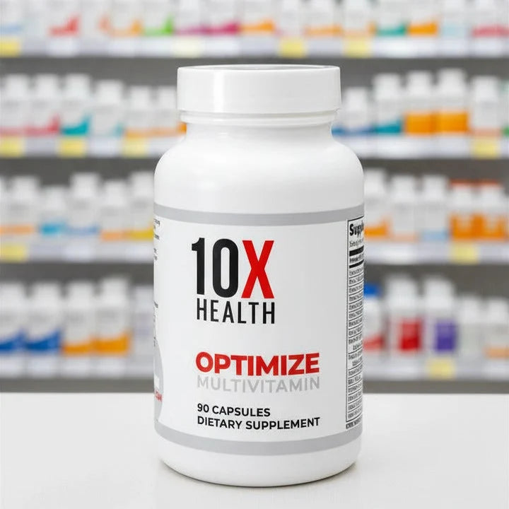 10X Health Optimize Methylated Multivitamin 90 Capsules | Advanced Daily Vitamin & Mineral Supplement