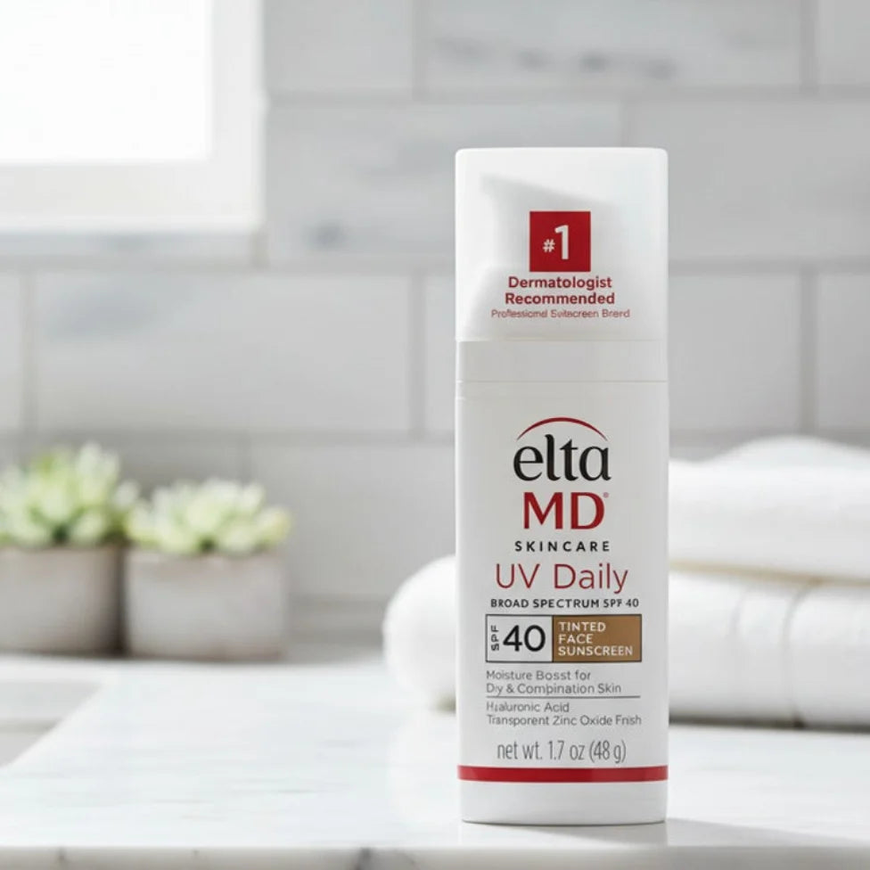 EltaMD UV Daily Broad Spectrum SPF 40 Tinted Face Sunscreen with Hyaluronic Acid 1.7 oz (48g) – Moisturizing UVA/UVB Protection