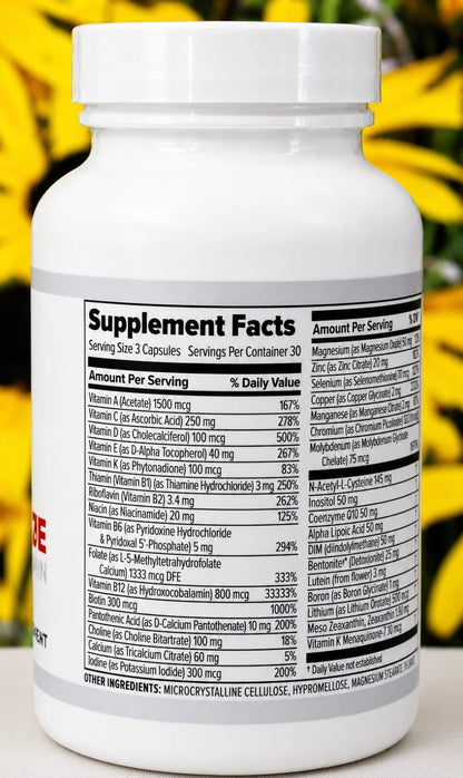 10X Health Optimize Methylated Multivitamin 90 Capsules | Advanced Daily Vitamin & Mineral Supplement