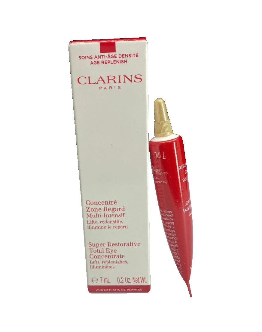 Clarins Super Restorative Total Eye Concentrate 0.2 oz / 15ml Anti-Aging Eye Cream New In Box