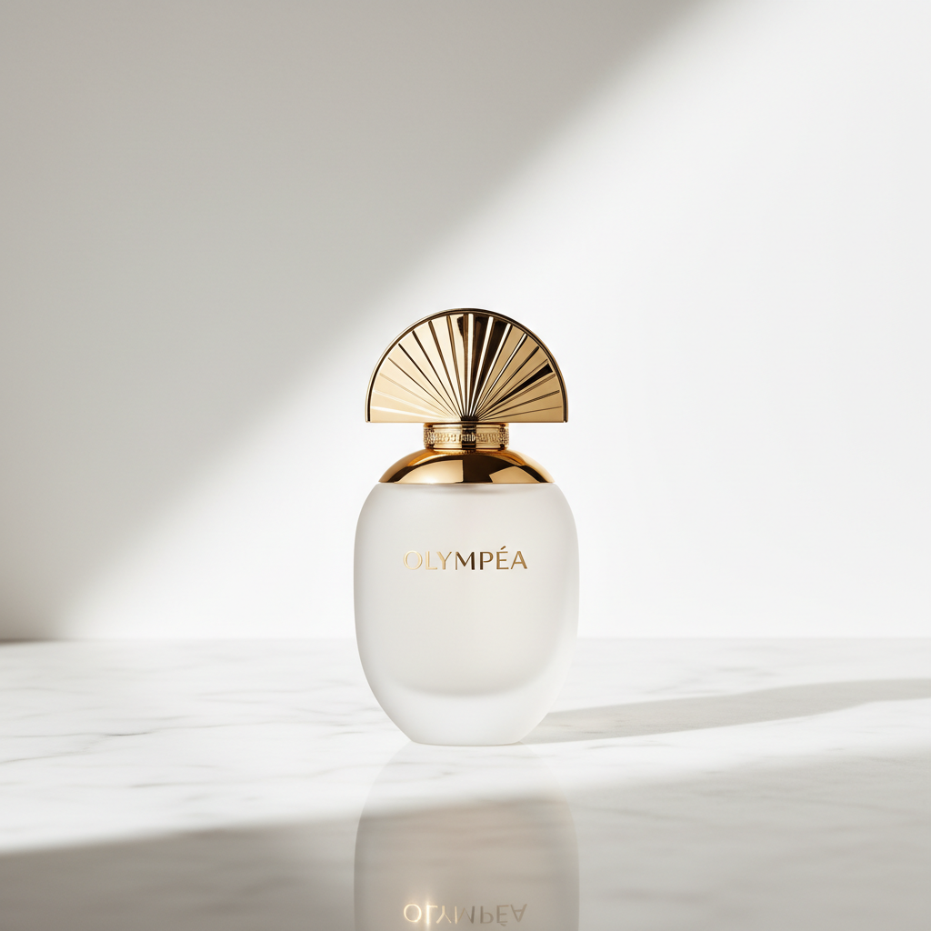 Paco Rabanne Olympéa Eau de Parfum bottle on marble surface