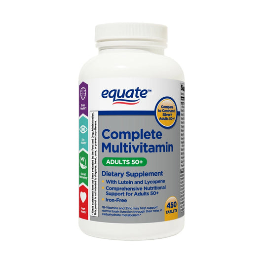 Equate Complete Multivitamin Tablets Adults 50+ 450 Count