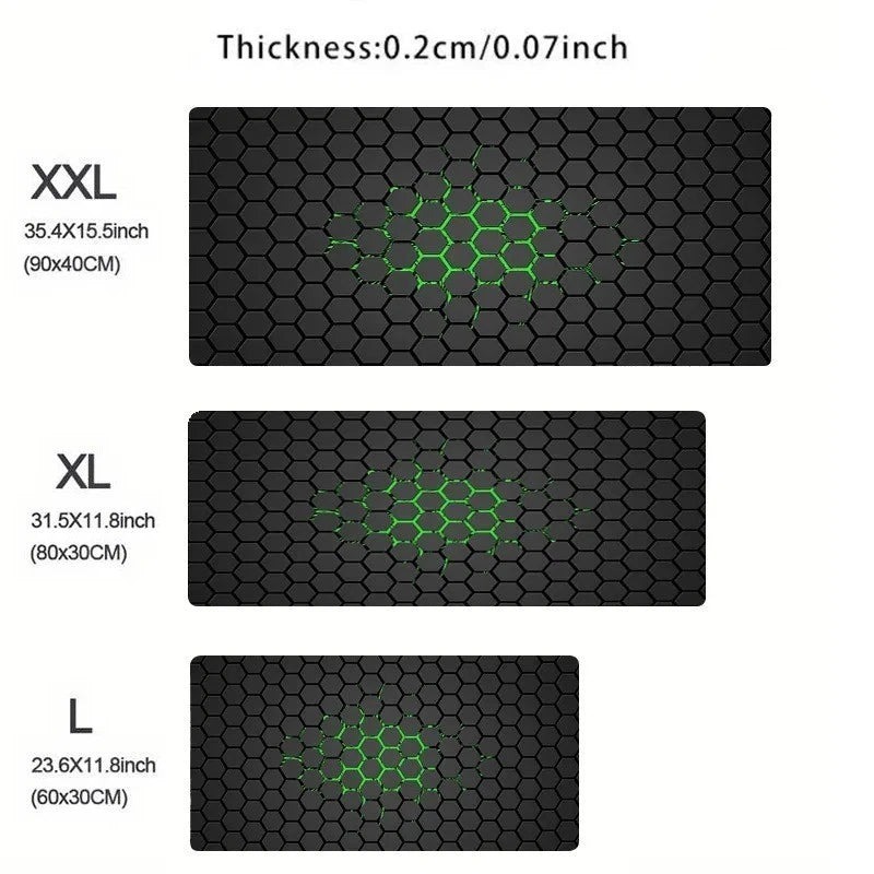 Hexagon XXL Mousepad Large Gaming Keyboard Pad Soft Office Desk Mat